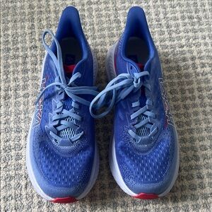 Hoka One One womens Sneakers in Blue and Red